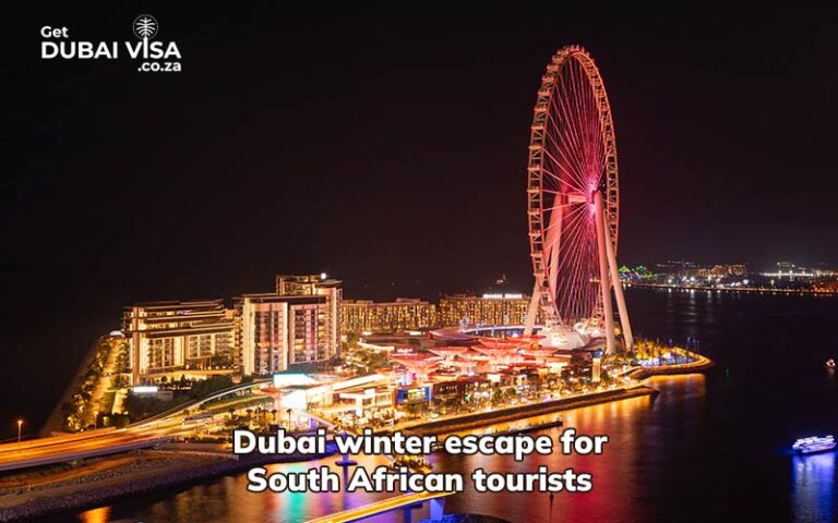 Dubai winter escape for South African tourists